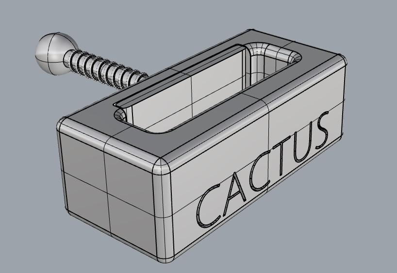 image of a 3d cactus stand in rhino